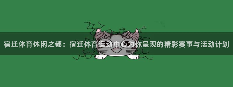 球王会体育：宿迁体育休闲之都：宿迁体育运动中心为你呈现的精彩赛事与活动计划